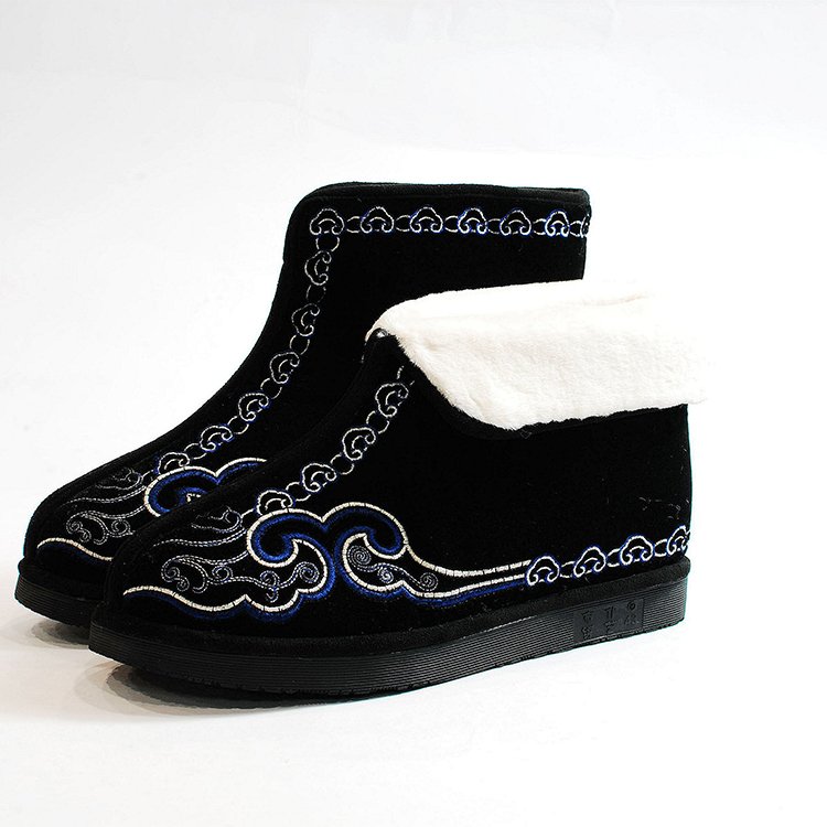 Factory Direct Men Winter Snow Boots Keep Warm Long Embroidery Snow Boots Men