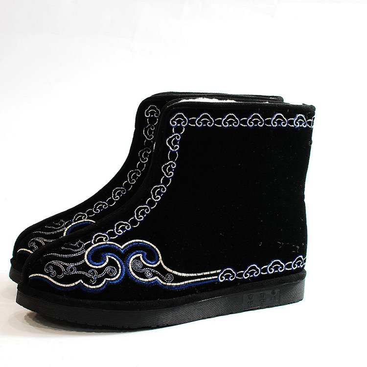 Factory Direct Men Winter Snow Boots Keep Warm Long Embroidery Snow Boots Men