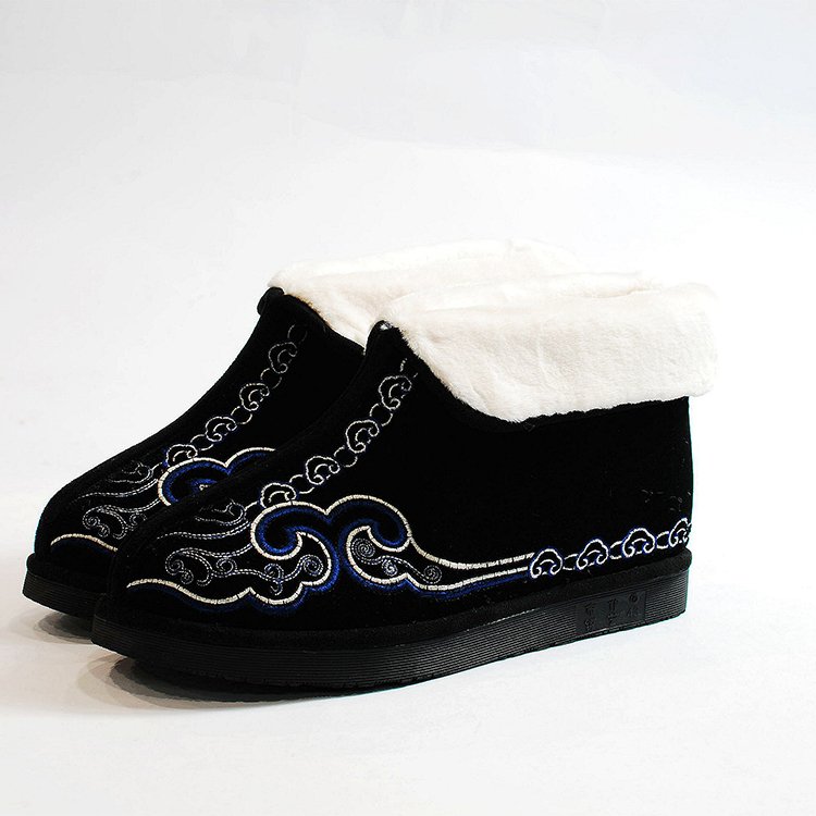 Factory Direct Men Winter Snow Boots Keep Warm Long Embroidery Snow Boots Men
