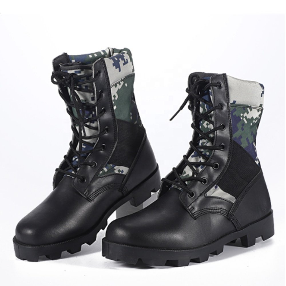 Double Safe Hot Sale RTS Desert Outdoor Hiking Non Slip Combat Tactical Shoes Boots Men Boots Microfiber Leather Jungle Boots