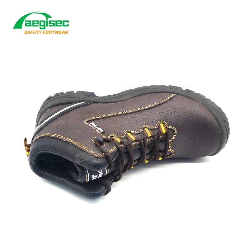 AEGISEC cow leather anti slip lace up electrician work boots penetration resistance safety work shoes
