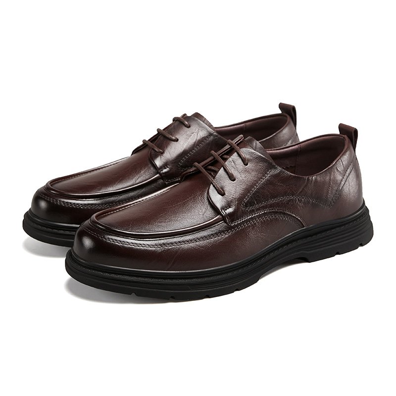 Male Popular new very real leather Man made new stylish trendy shoes classic leather boots