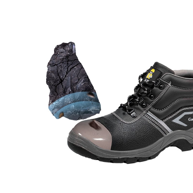 Custom Anti-Puncture Steel Toe Work Protective Leather Upper Anti-Static Feature Safety Boots For Men