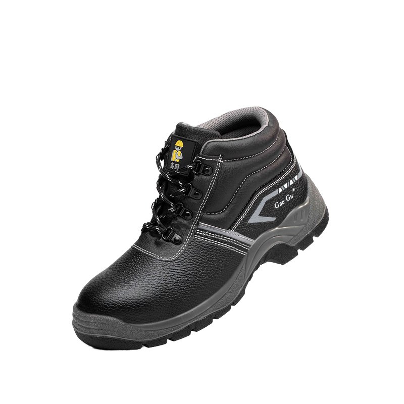 Custom Anti-Puncture Steel Toe Work Protective Leather Upper Anti-Static Feature Safety Boots For Men