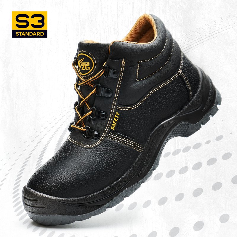 Professional Factory PU Steel Toe Men's Shoes Construction Safety Boots