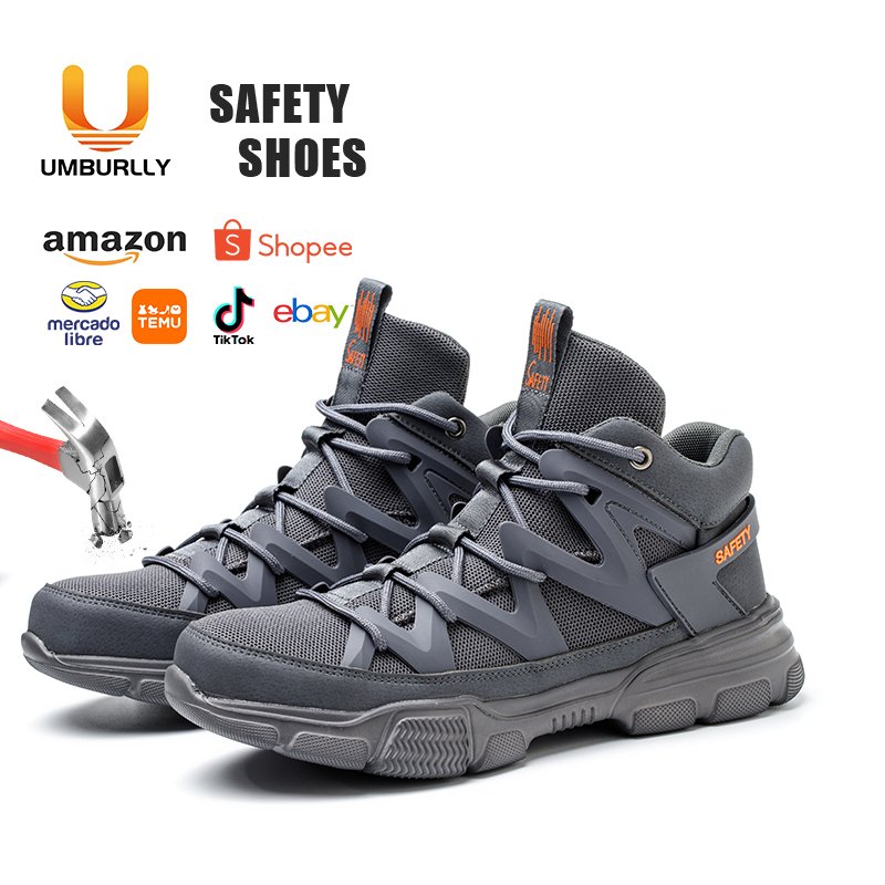Comfortable Steel Toe Shoes for Men, Indestructible Work Sneakers with Puncture Proof Insole, Breathable Safety Shoes for Constr