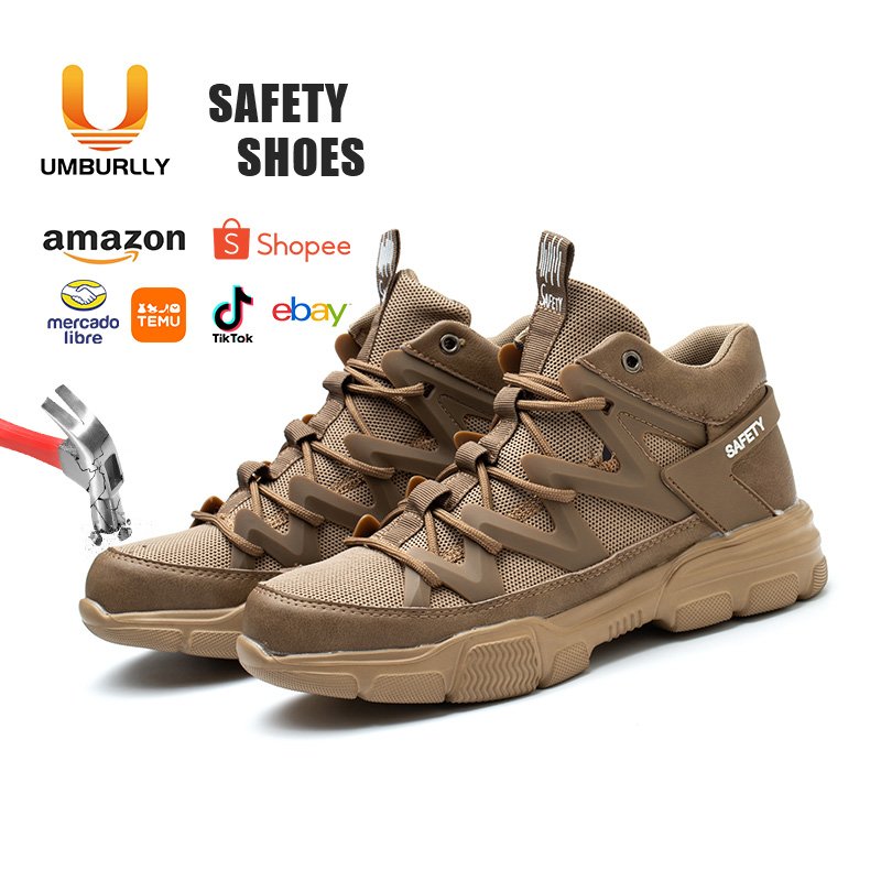 Comfortable Steel Toe Shoes for Men, Indestructible Work Sneakers with Puncture Proof Insole, Breathable Safety Shoes for Constr