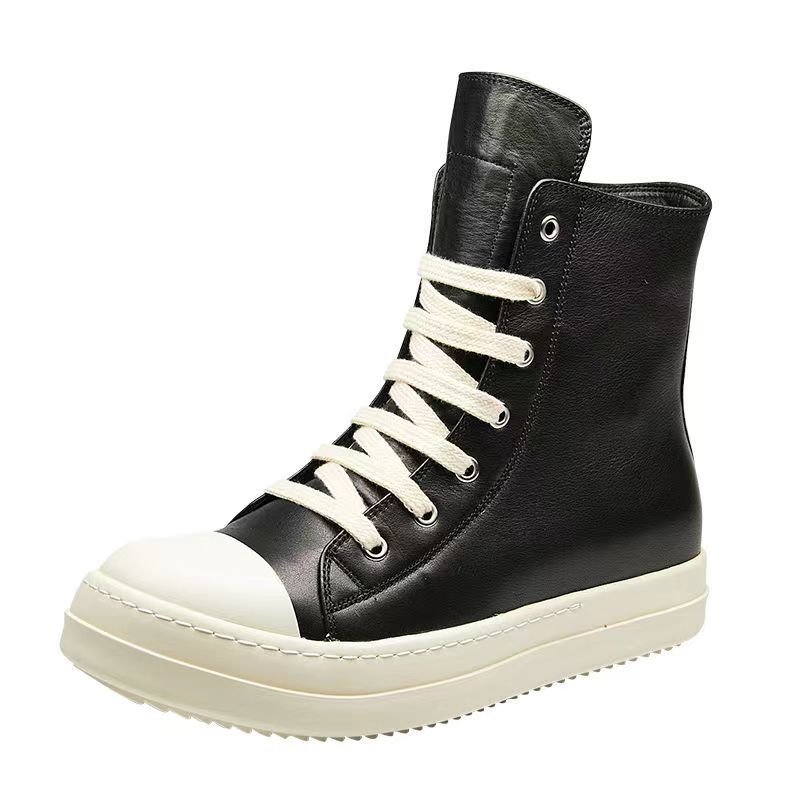 2024 Hot selling Canvas Flat Canvas Casual Womens Men's Plus Size Pinks Ro Owens High Boots Fashion and casual shoes
