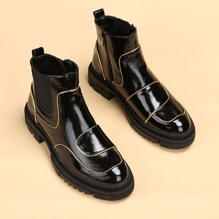 Europe and the United States fashion men's ankle boots casual cowboy short leather boots