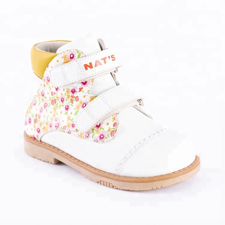 winter orthopedic children ankle boots with natural fur for lovely girls