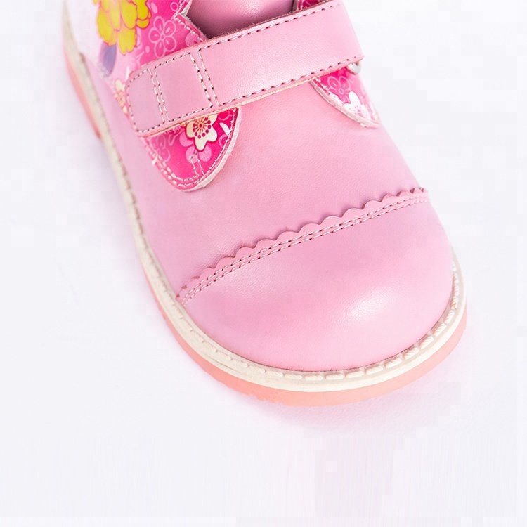 winter orthopedic children ankle boots with natural fur for lovely girls