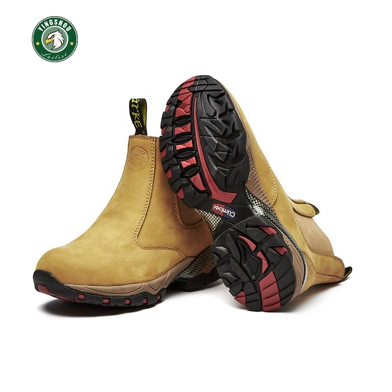 Customized Leather Men's Steel Toe Shoes Construction Safety Men's Work Safety Boots Wholesale