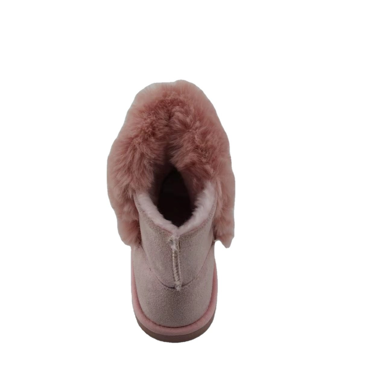 Ladies Fur Winter Boots Women Winter Fashion Boot Snow Boot China Supplier Custom Logo Pink Carton Faux Suede Plush Unisex Solid