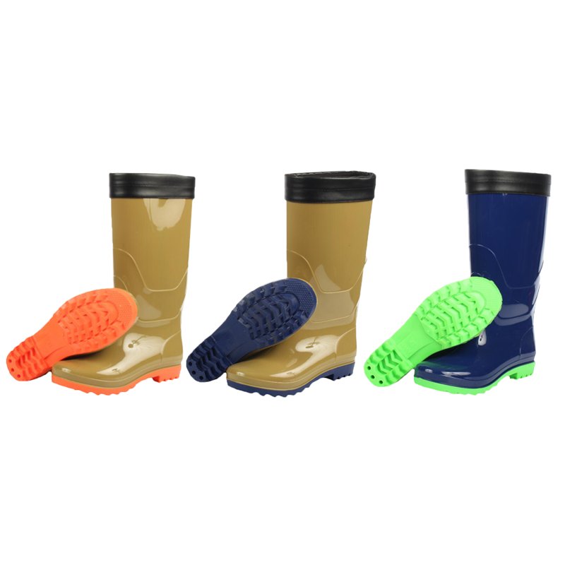 Fashion Custom Working Waterproof PVC Wellington Gumboots Safety Rain Boots for Adult