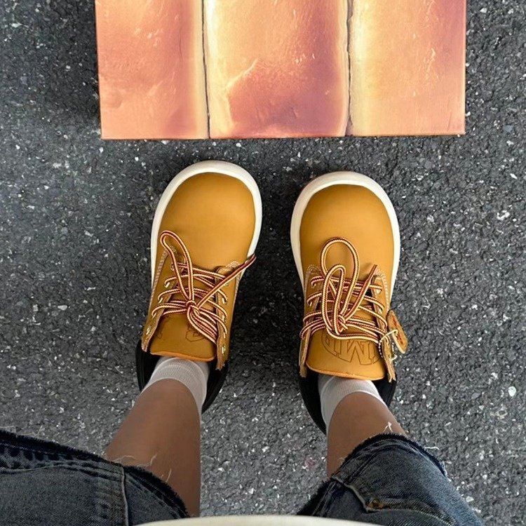 High Top Women Shoes Luxury Designer Girls Ankle Boots Thick Sole PU Leather Booties For Woman Platform Shoes