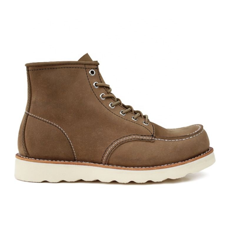 Goodyear Winter Boots Men's Genuine Leather Work Boots Winter Shoes Lace-Up Closure Breathable Height Increasing Western Style