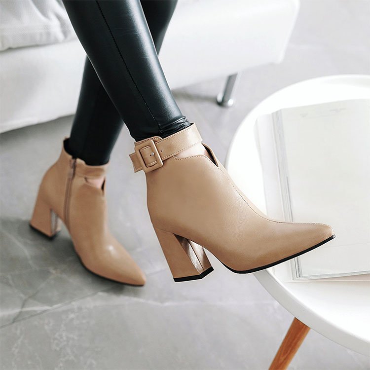 Factory Direct Wholesale women brown leather boots women shoes boots heels Designer shoes leather boots