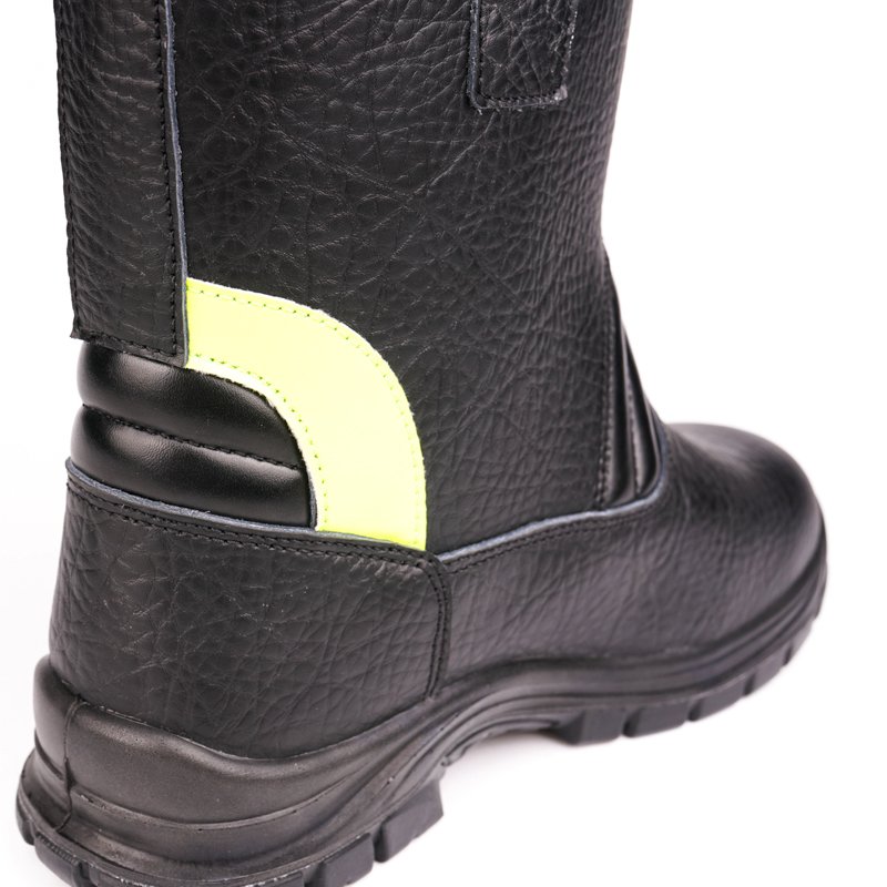 Cold Weather pull on Working Shoes Men Full Grain leather Rain Boots waterproof safety shoes