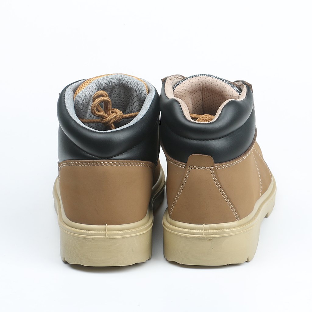 manufacturer factory custom brown split nubuck safety boot for men steel toe slip resistant Anti-smashing s3 SRC waterproof