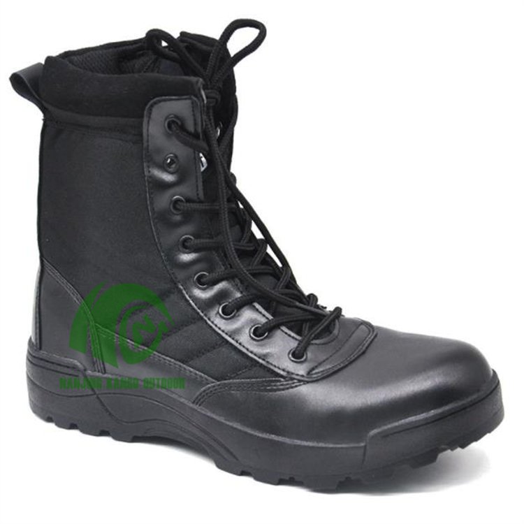 KANGO for Men Tactical Boots for Men Training Shoes Tactical Hiking Boots Black Genuine Leather Oxford Shoes Men Breathable