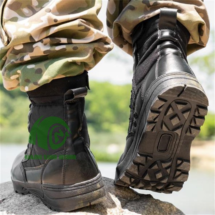 KANGO for Men Tactical Boots for Men Training Shoes Tactical Hiking Boots Black Genuine Leather Oxford Shoes Men Breathable