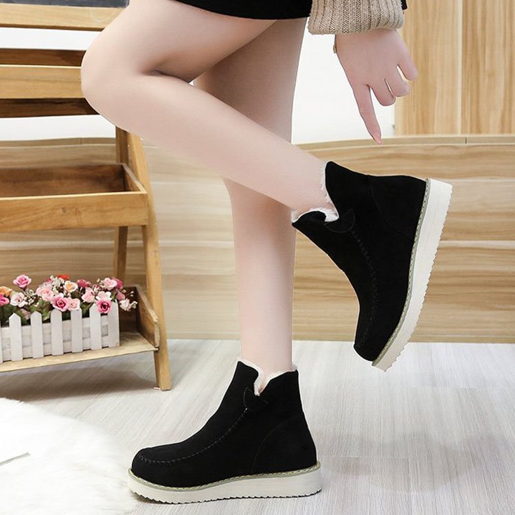 Factory Direct Wholesale ladies leather boots winter warm plush boots snow women designer boots