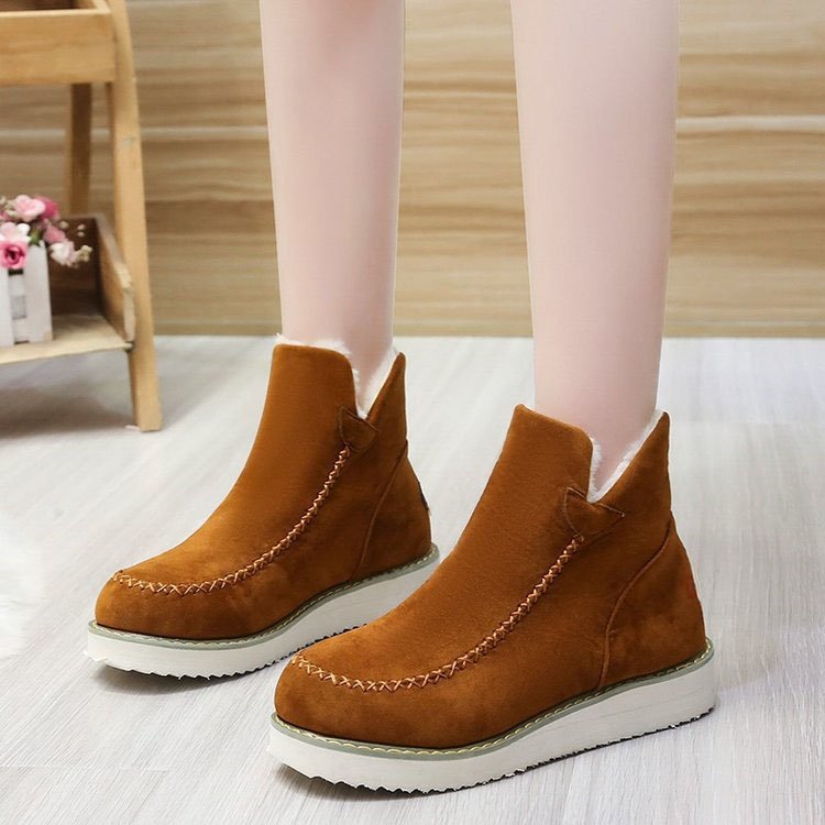 Factory Direct Wholesale ladies leather boots winter warm plush boots snow women designer boots