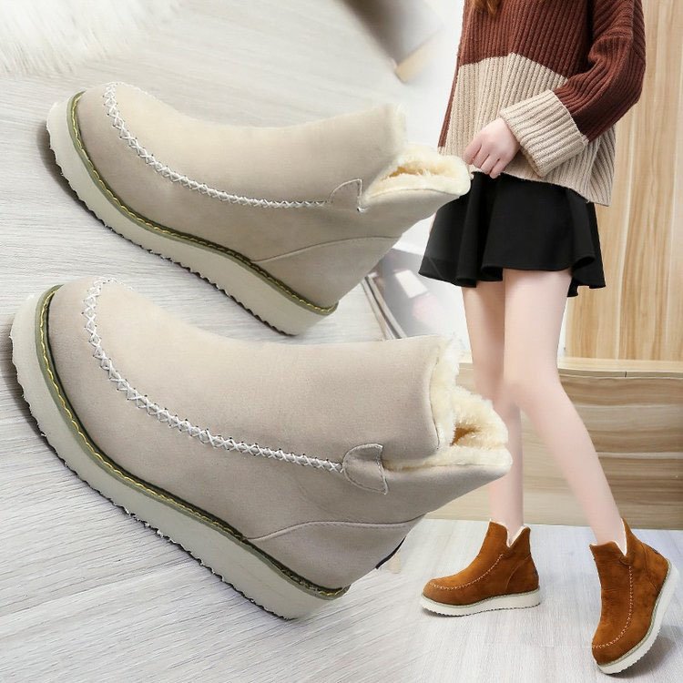 Factory Direct Wholesale ladies leather boots winter warm plush boots snow women designer boots