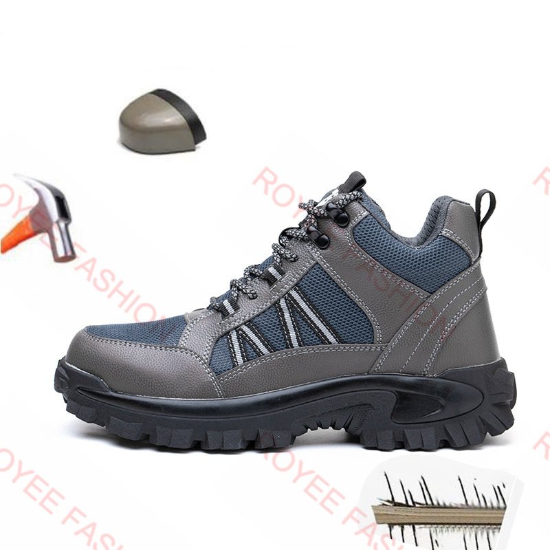 safety shoes men for work Black Shoes Safety Boots for Men work boots Protective Steel Toe Shoe smash proof puncture proof