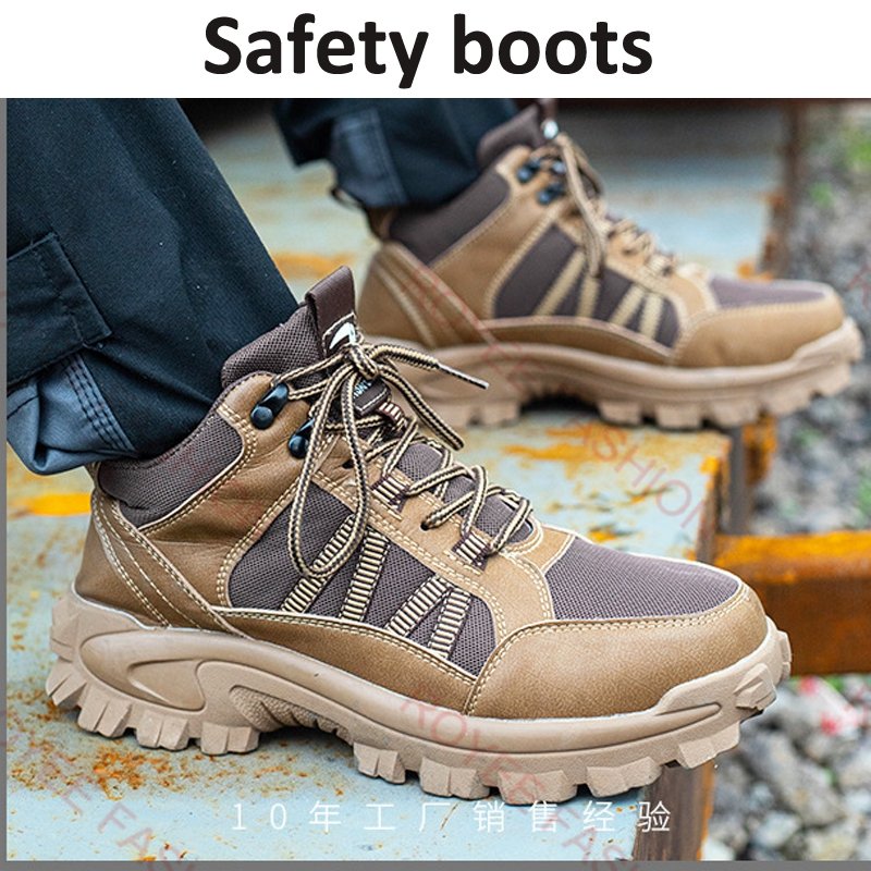 safety shoes men for work Black Shoes Safety Boots for Men work boots Protective Steel Toe Shoe smash proof puncture proof