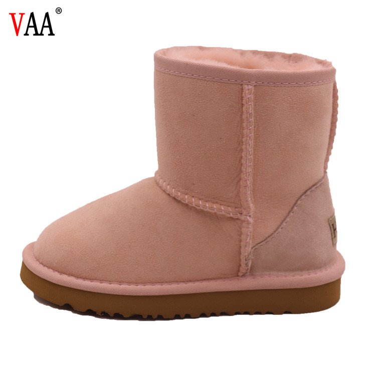 CF-43 Winter Factory Direct Discount Kids Snow Shoes, Real Leather Cute Winter Children Boots
