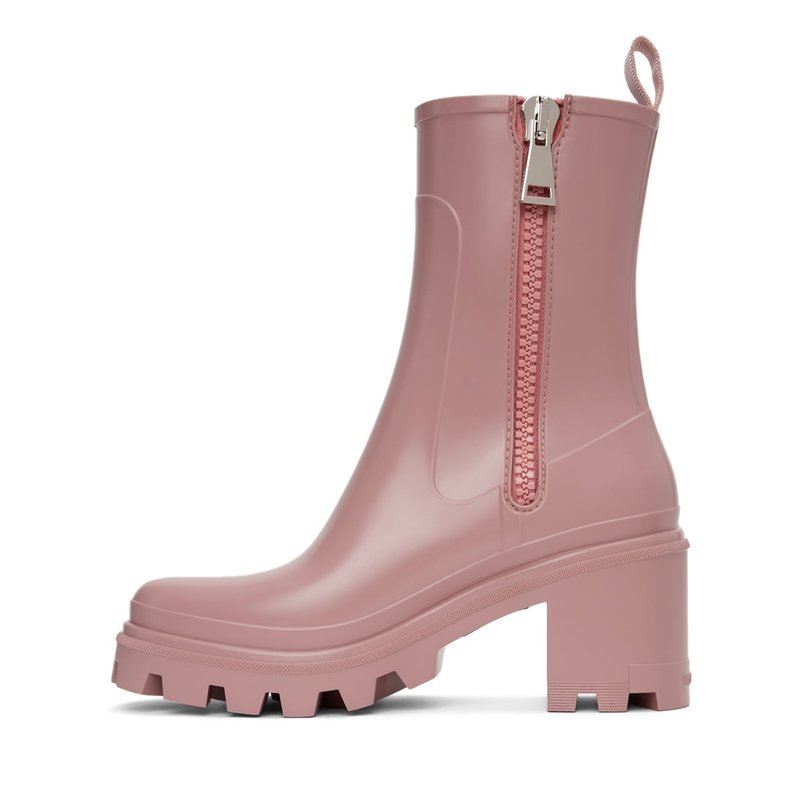 2024 Custom Brands Waterproof Casual Ankle Boots Ladies Pink Chunky Platform Rain Boots PU Rubber Sole Women's Girls' Shoes