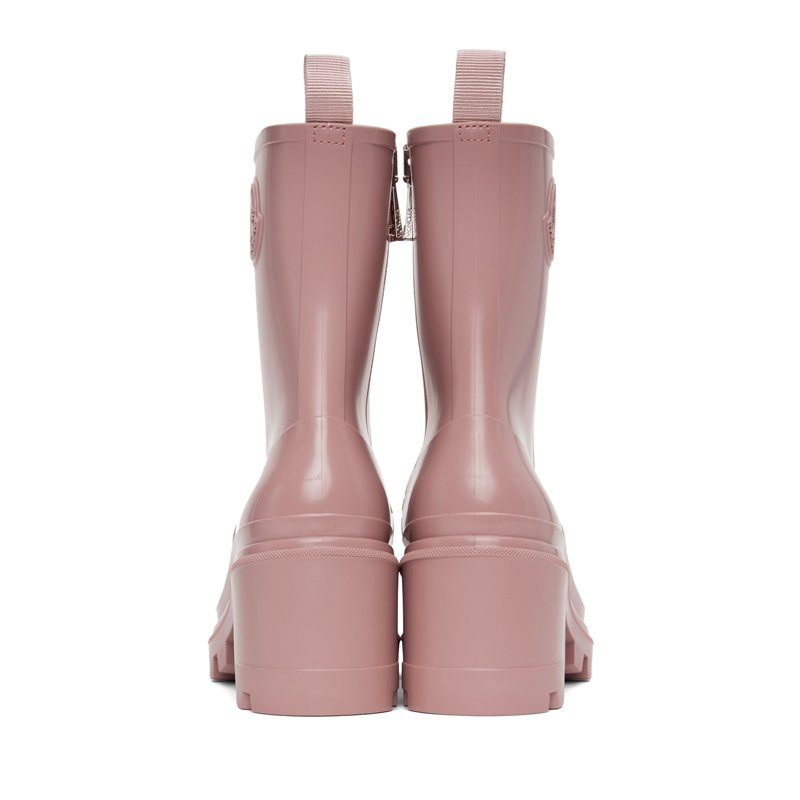 2024 Custom Brands Waterproof Casual Ankle Boots Ladies Pink Chunky Platform Rain Boots PU Rubber Sole Women's Girls' Shoes