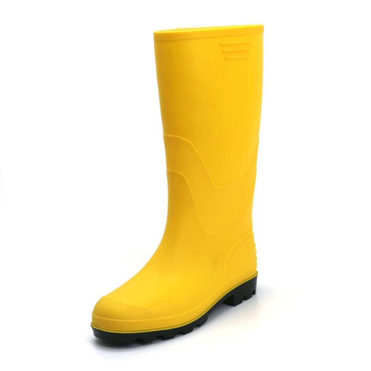 Cheap Men Women Steel Toe Labor Boots Yellow PVC Boots Wellington Rain Boots