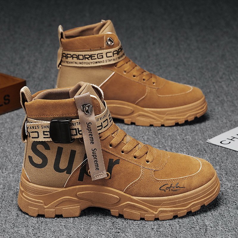 2023 Hot Sale Wholesale Spring Men Casual Lace Up Shoes Sneakers High Quality Warm Men Boots Shoes