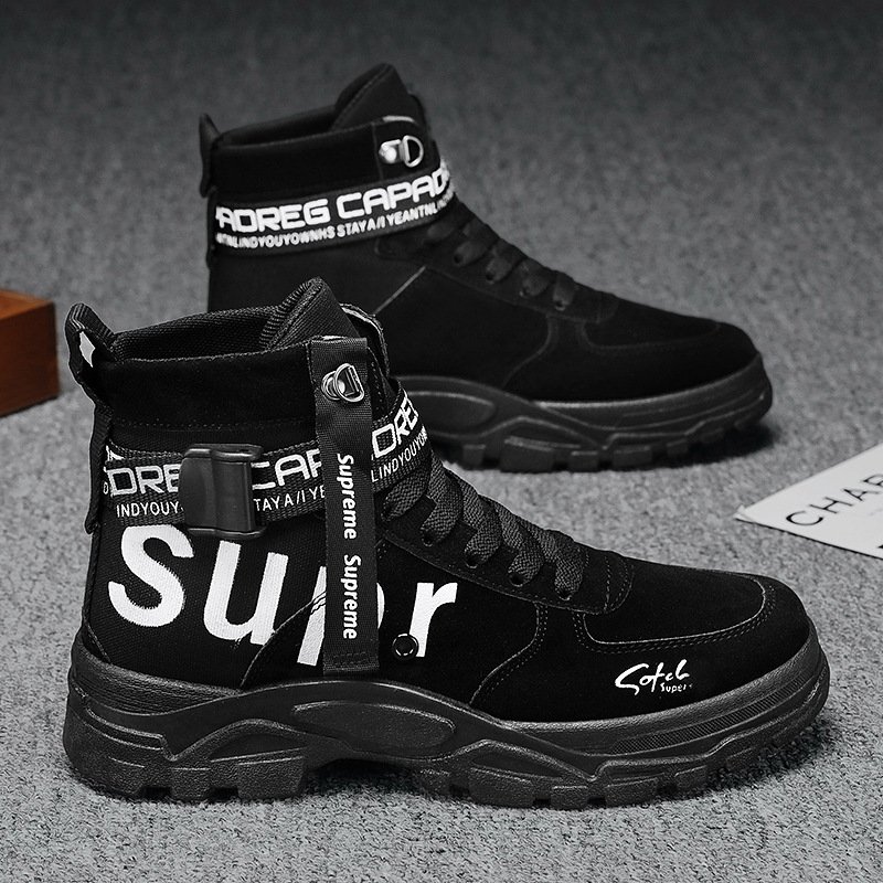 2023 Hot Sale Wholesale Spring Men Casual Lace Up Shoes Sneakers High Quality Warm Men Boots Shoes