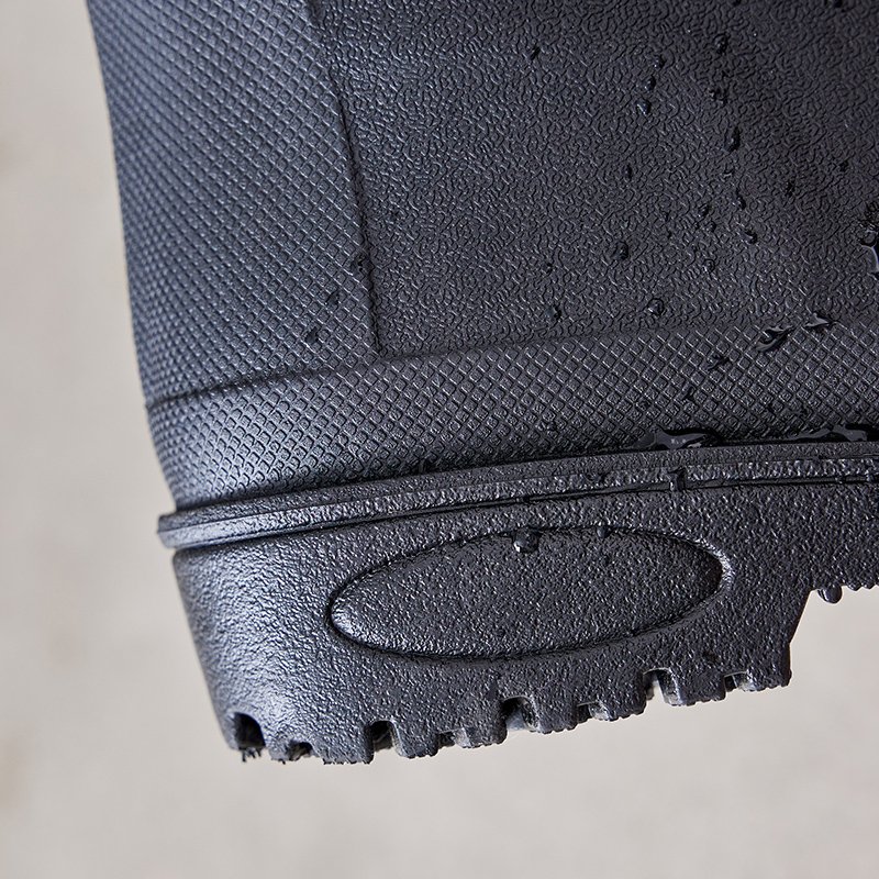 Fashion Waterproof PVC lightweight Rain Boots Mid-Calf Warm Lining with Anti-Slip Rubber round Toe for Winter Summer Autumn