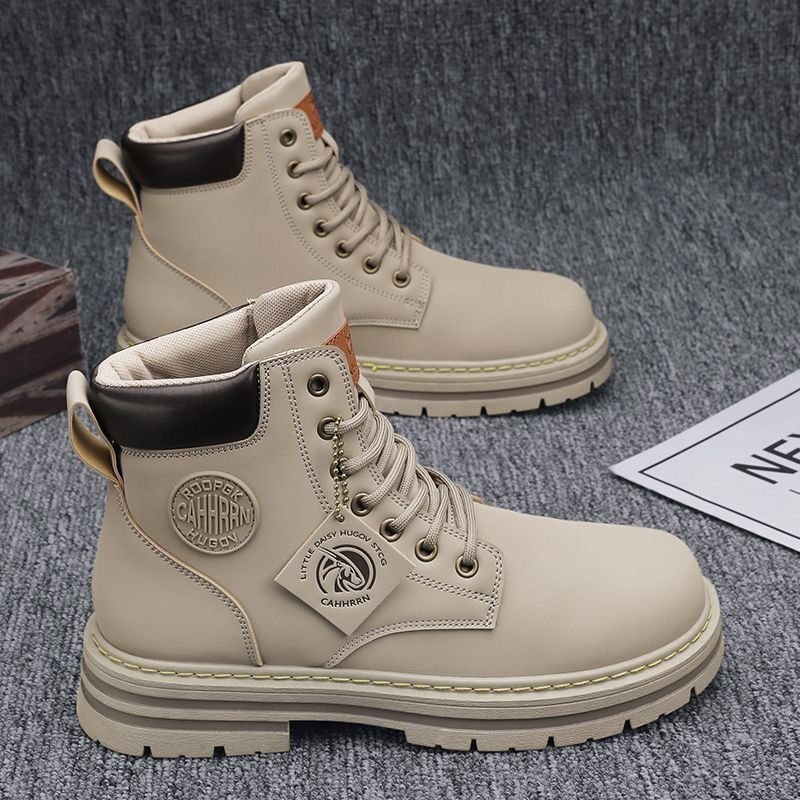 Customized Men's Martin Boots High-Top Workwear British Style Short Autumn Boots Fashion Trend Top Martin Boots