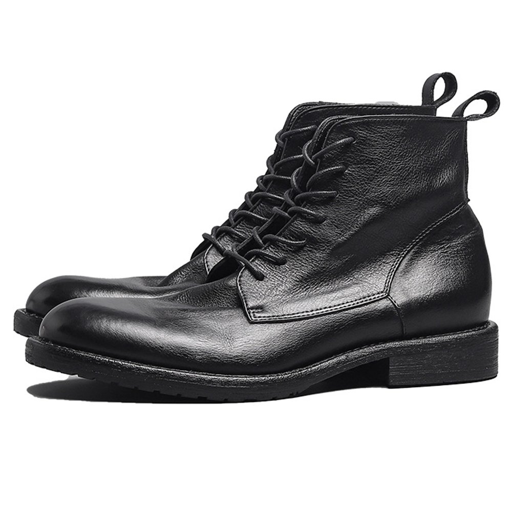 Hard-Wearing Breathable Handmade Anti-Slippery Precision Stitch Full-Grain Upper Genuine Leather Boots for Men Casual Shoes