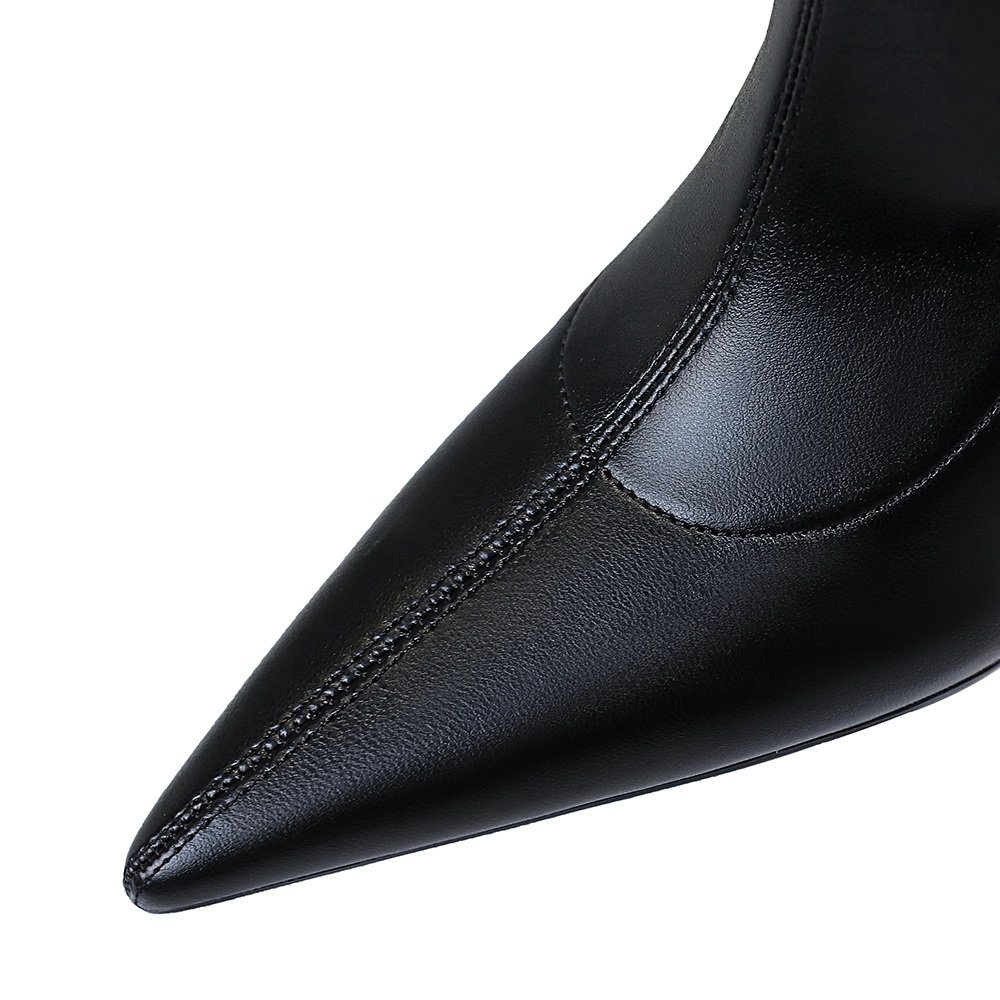 3128-16 Stylish chunky, high-heeled, pointy sexy nightclubs look slimmer, slimmer, and over-the-knee boots