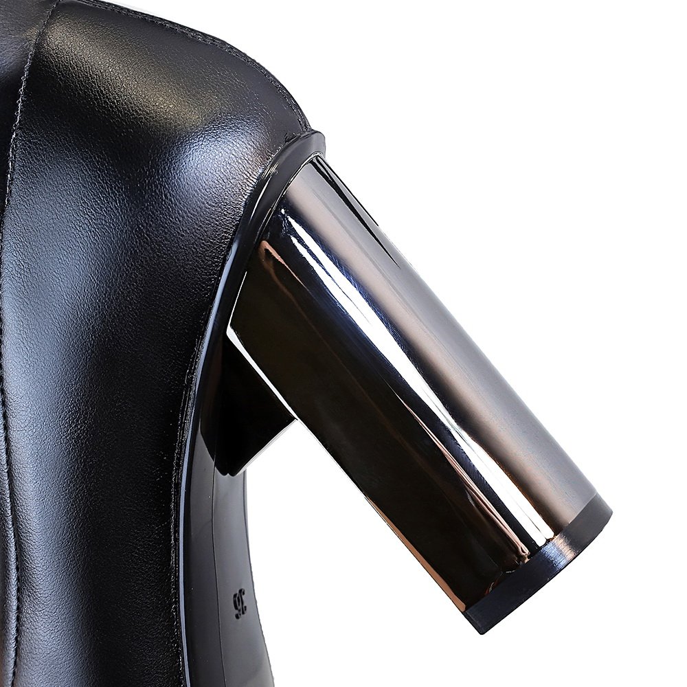 3128-16 Stylish chunky, high-heeled, pointy sexy nightclubs look slimmer, slimmer, and over-the-knee boots