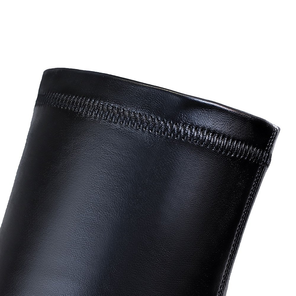 3128-16 Stylish chunky, high-heeled, pointy sexy nightclubs look slimmer, slimmer, and over-the-knee boots