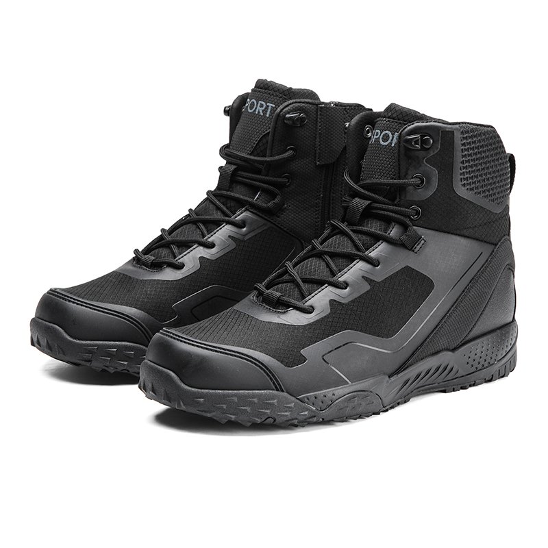 New 2024 high quality lace ankle boots for men genuine leather outdoor combat shoes lace-up export USA big size 47 brand