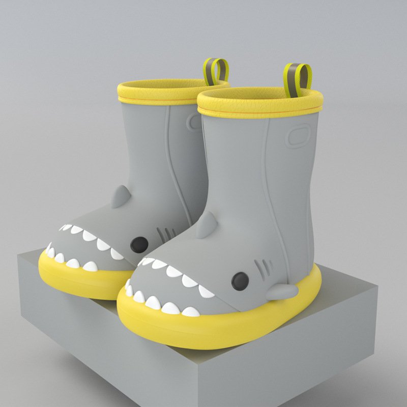 botas de tiburon Water Shoes botas de lluvia Outdoor Anti-Slip Children Rain Shark Boots