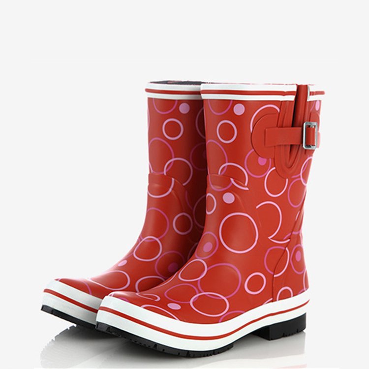 Custom Women Rubber Outdoor Waterproof Safety Ladies Comfortable Gumboots Rain Boots