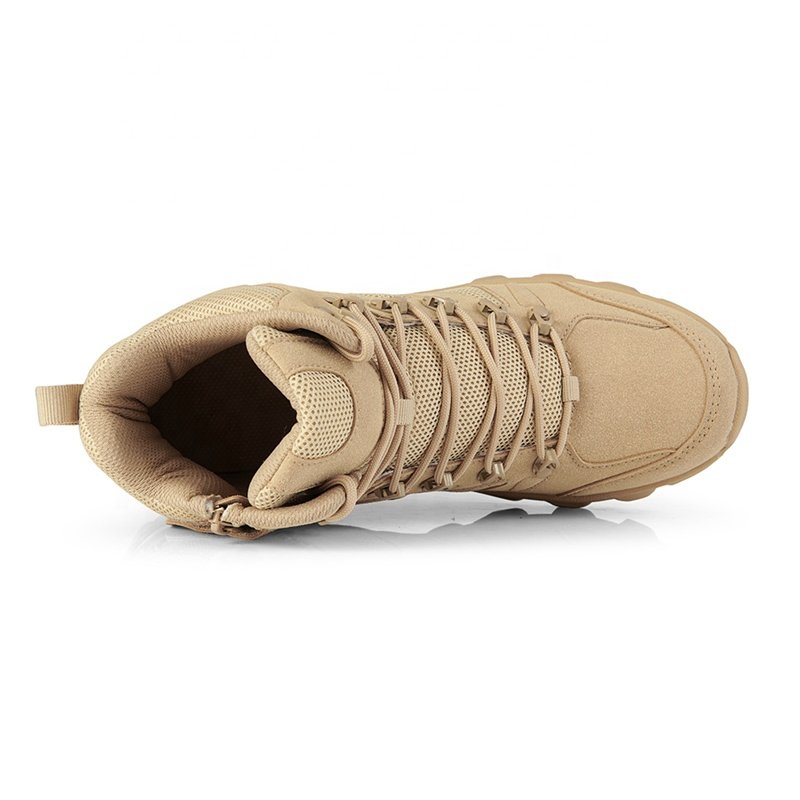 Men's Upgraded Tactics Combat Training Hiking Boots Rapid Response Anti-Wear Leather Sneakers Outdoors Camping Fishing Hunting