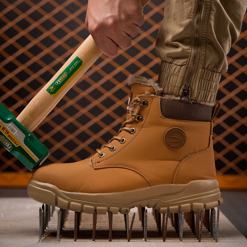 Hot sale OEM security high cut safety shoes construction hard work boots for winter