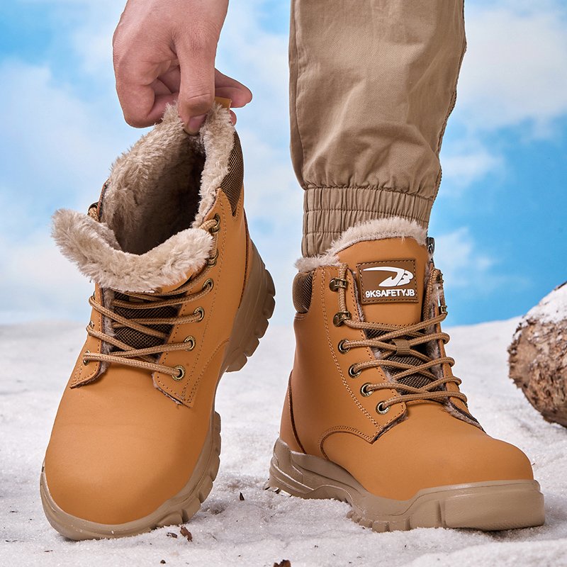 Hot sale OEM security high cut safety shoes construction hard work boots for winter
