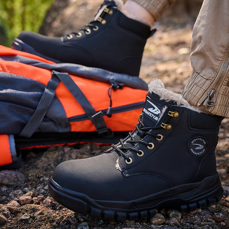 Hot sale OEM security high cut safety shoes construction hard work boots for winter