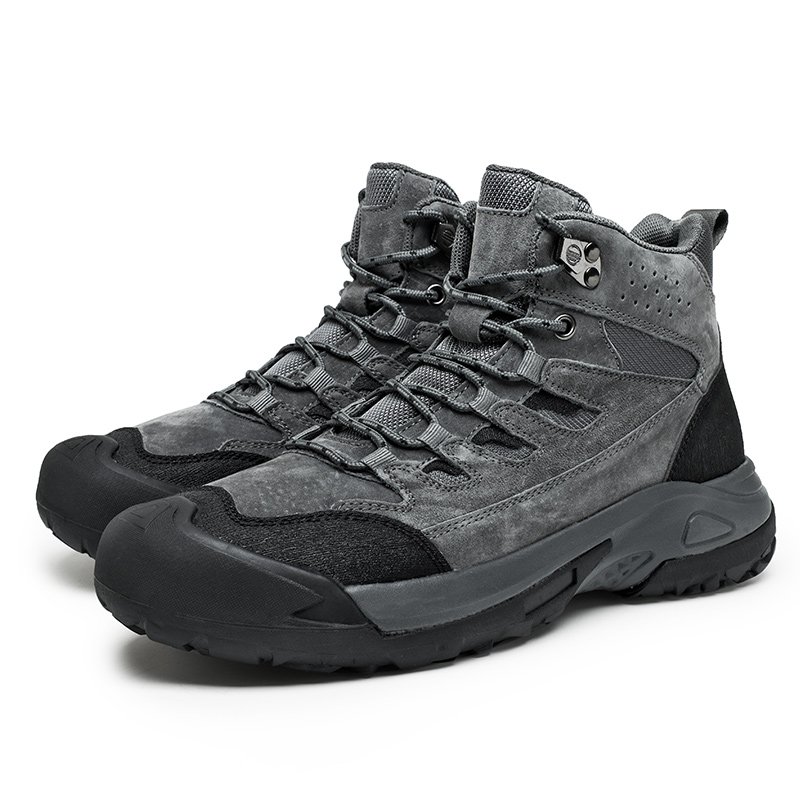 high quality wear-resistant pure leather casual boots for men new model safety rubber toe outdoor plush shoes fur 38-46 big size